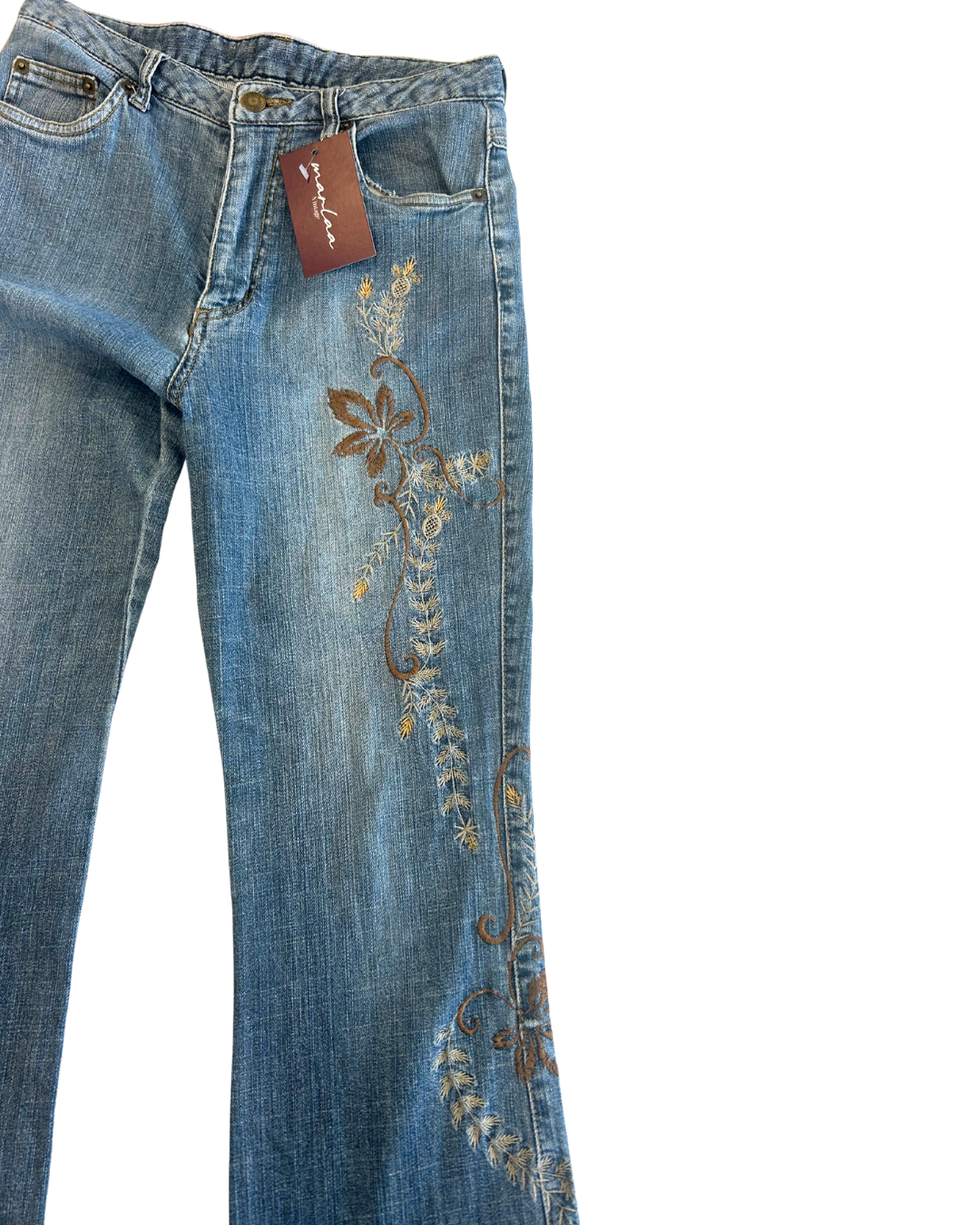 Floral Fairy High Waisted Jeans | M |