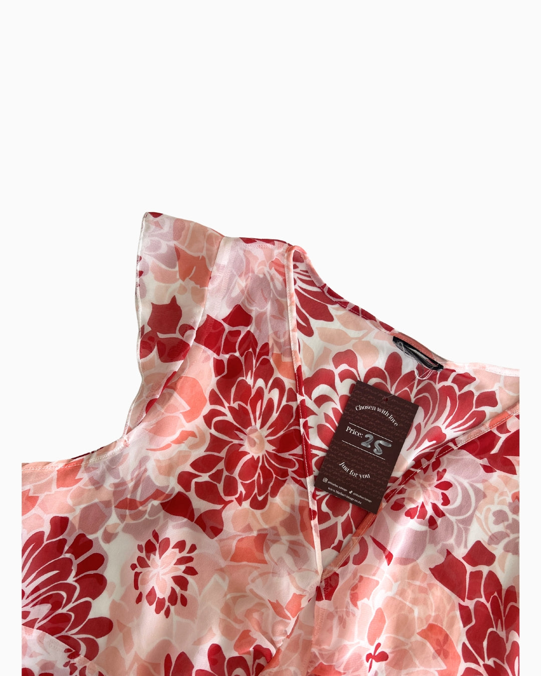 Floral V-Neck Top | M |