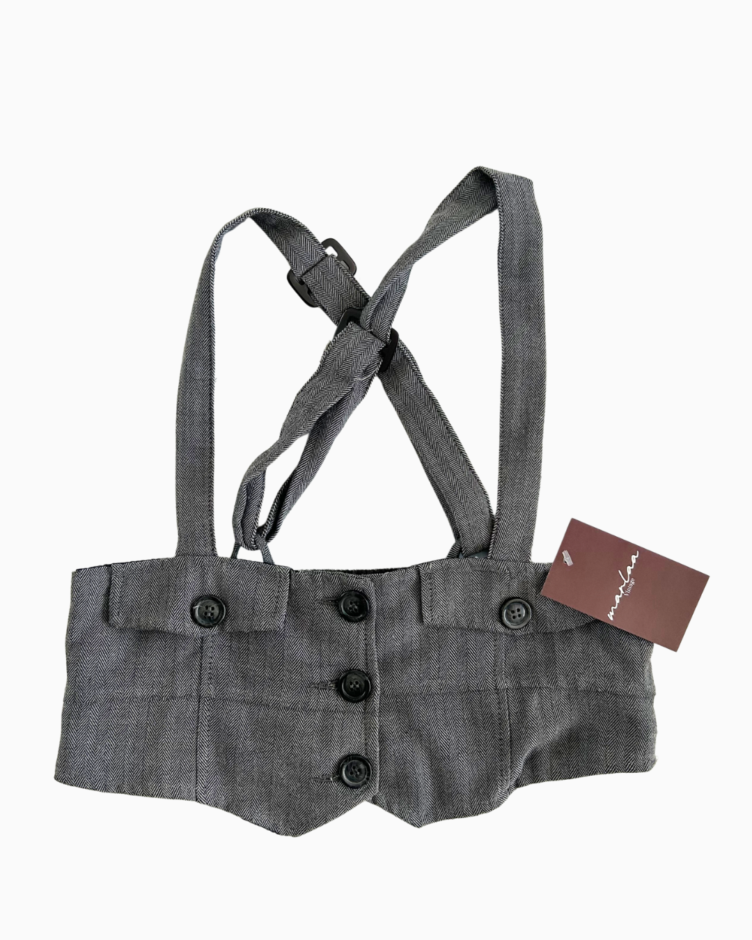 Herringbone Corset Strap Top | S |