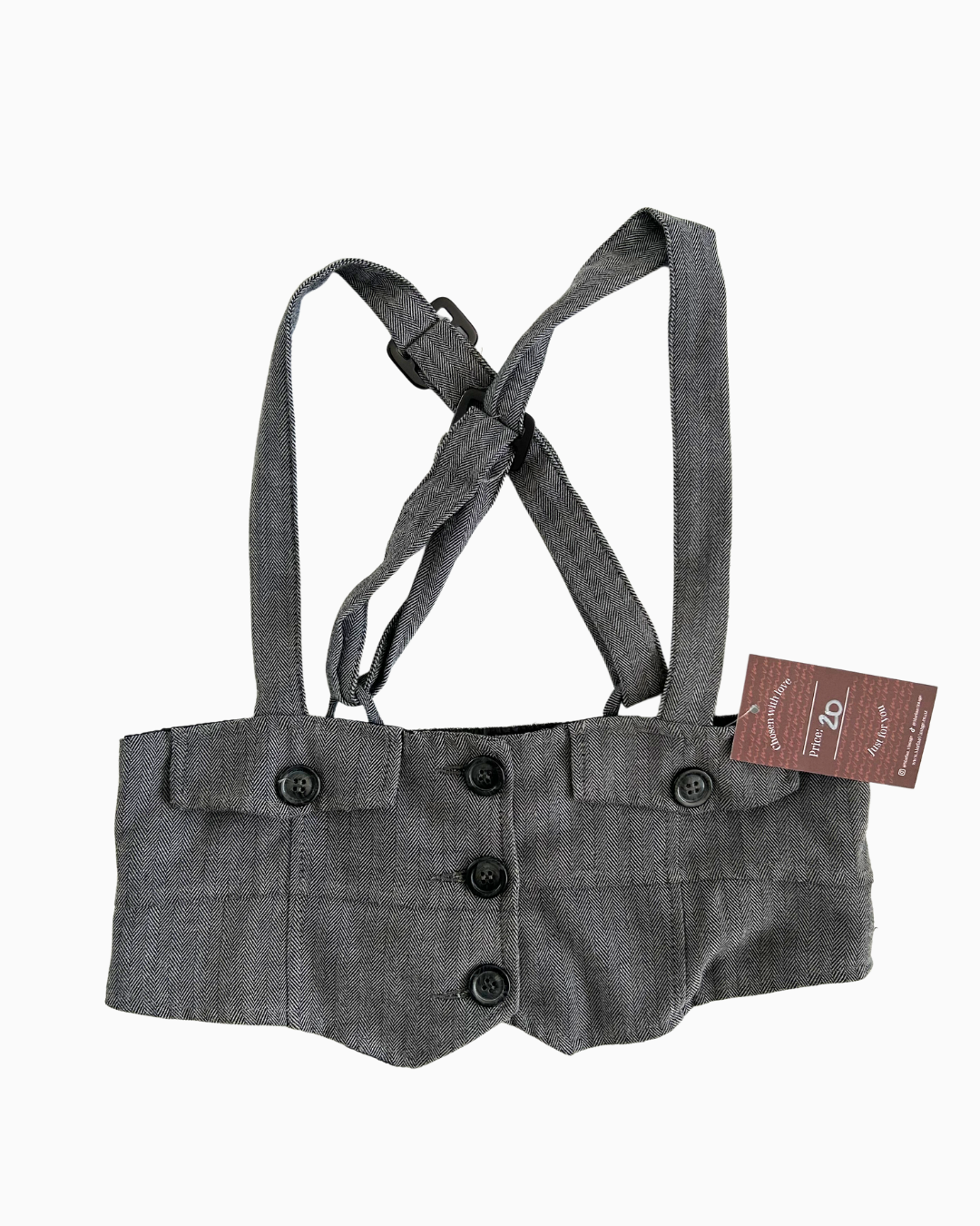 Herringbone Corset Strap Top | S |