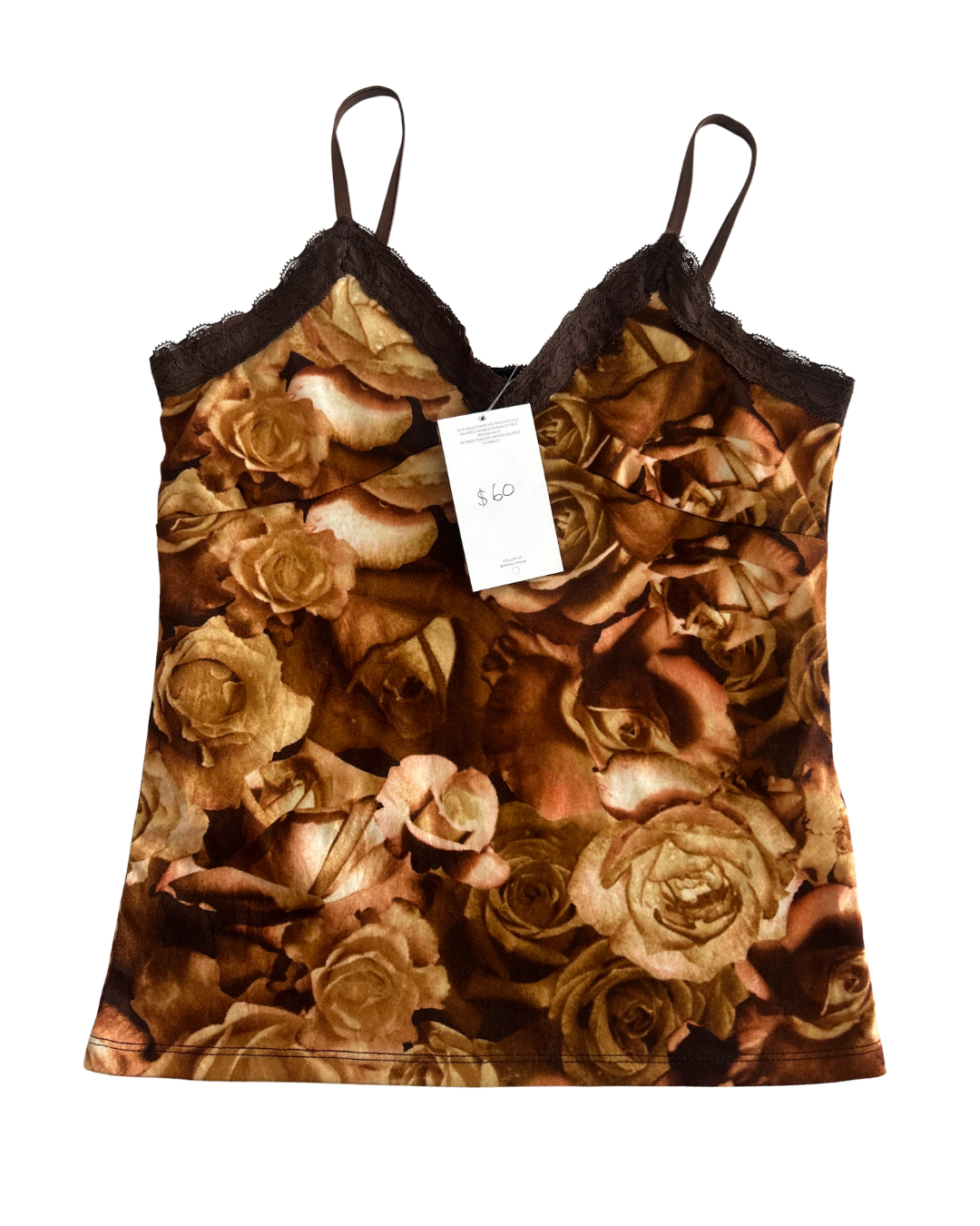 Lisha Plus Floral Lace Cami | Size Small |