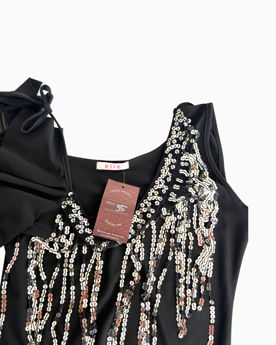Sequin Fringe Tank | M |