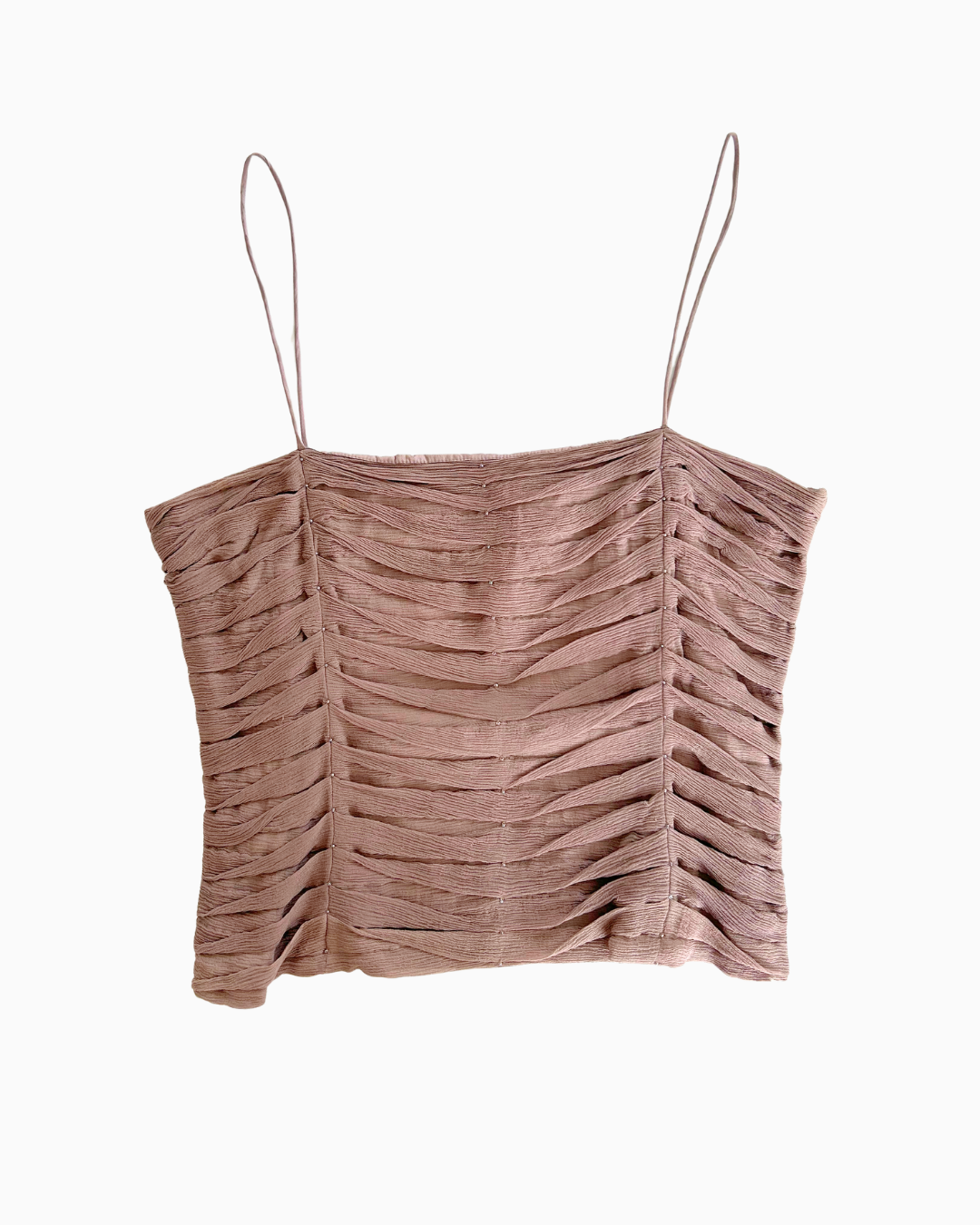 Beaded Rouched Tank | S |