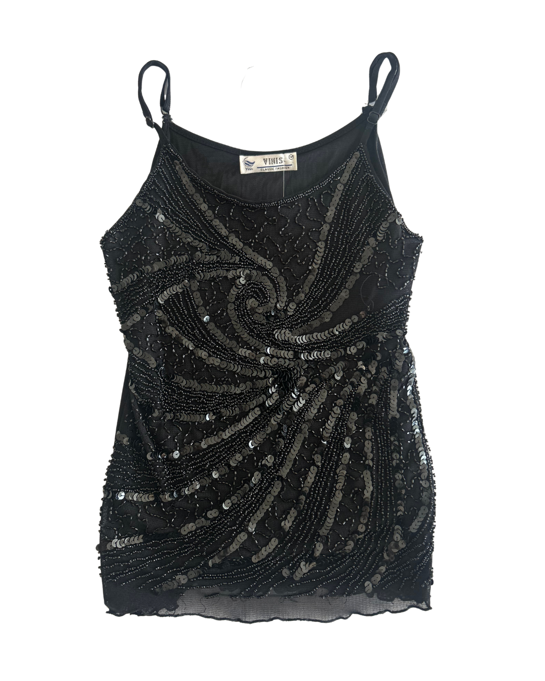 Vinis Beaded Sequin Cami | Size Small |