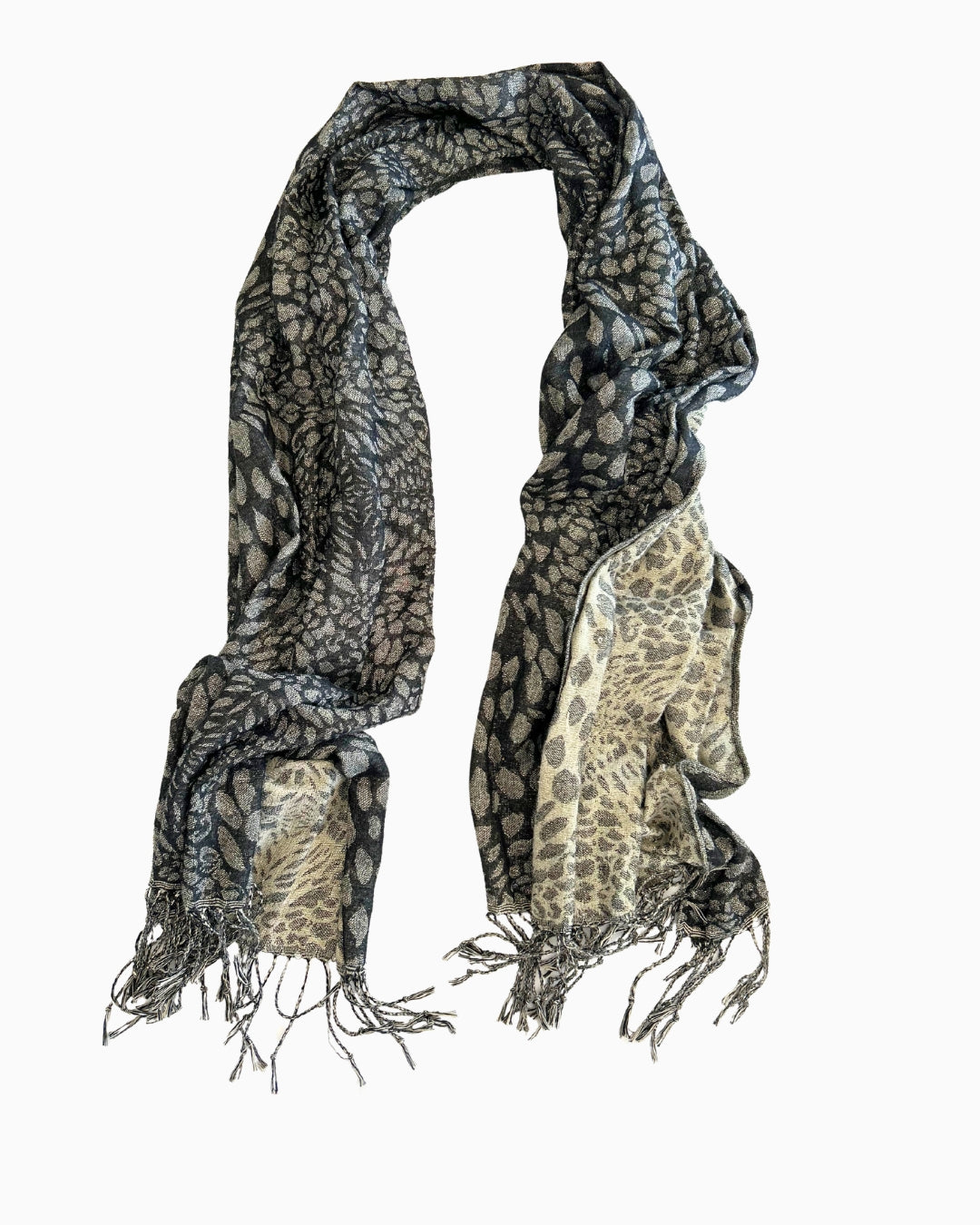 Reversible Sparkly Printed Scarf
