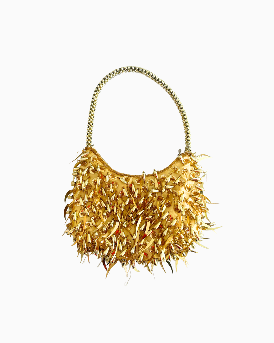 Gold Beaded Mini Bag