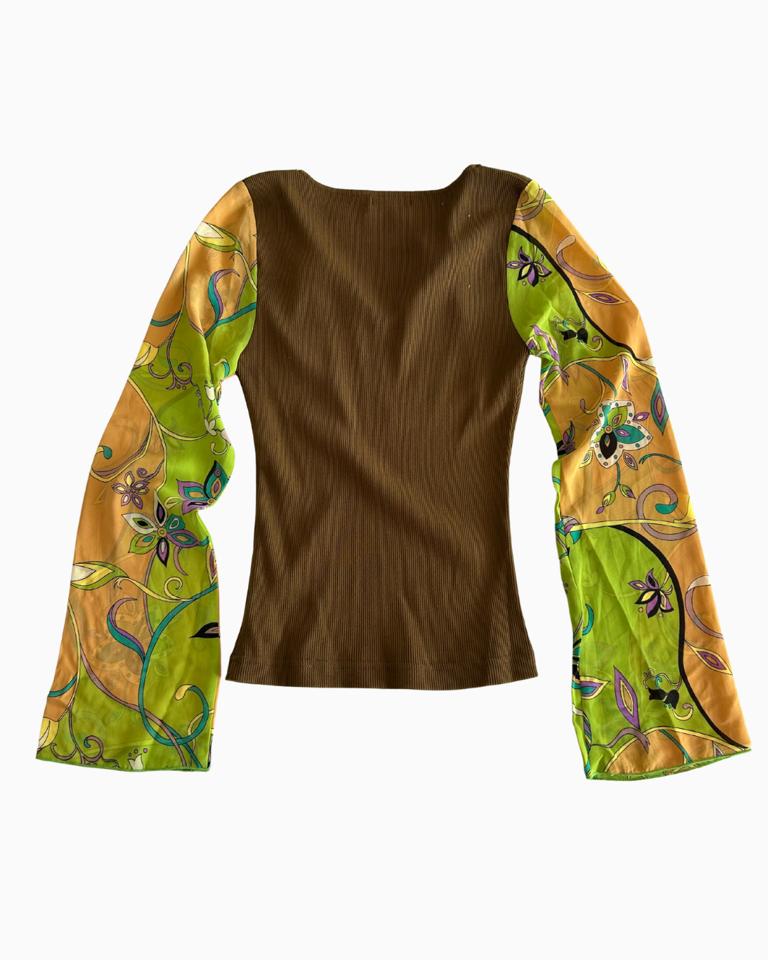 70's Style Beaded Long Sleeve | XS |