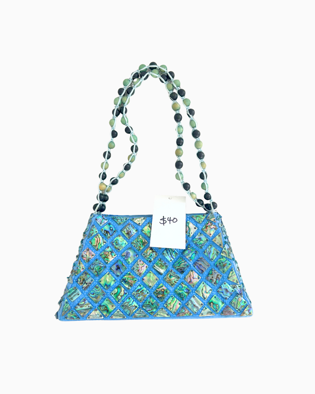 Hand Beaded Pāua Shell Bag | 3