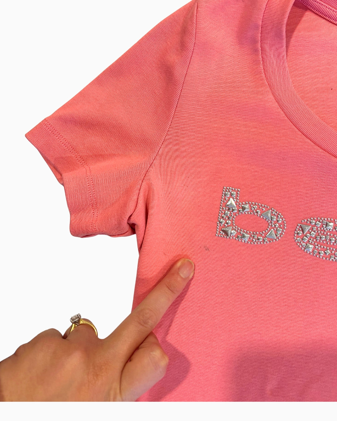 BEBE Studded Tee | S - M |