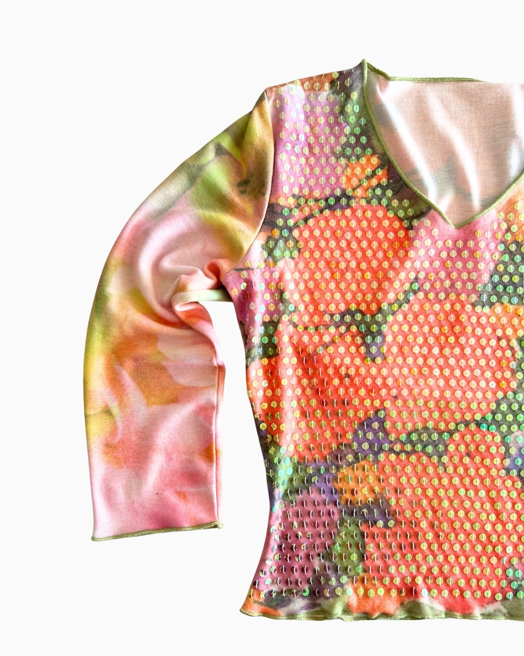 Quarter Sleeve Sequin Top | S |