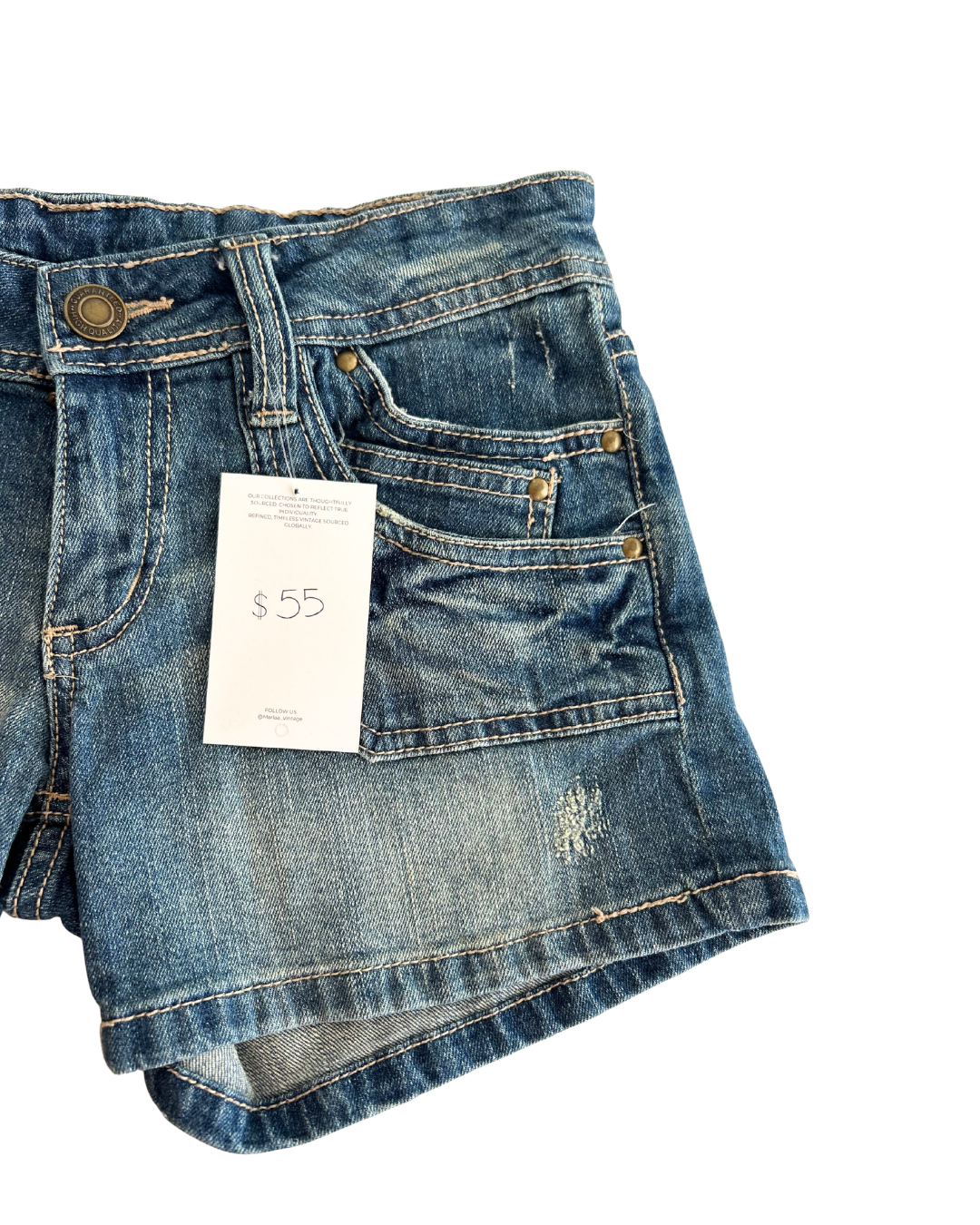 Pity Low - Rise Denim Shorts | Size S |