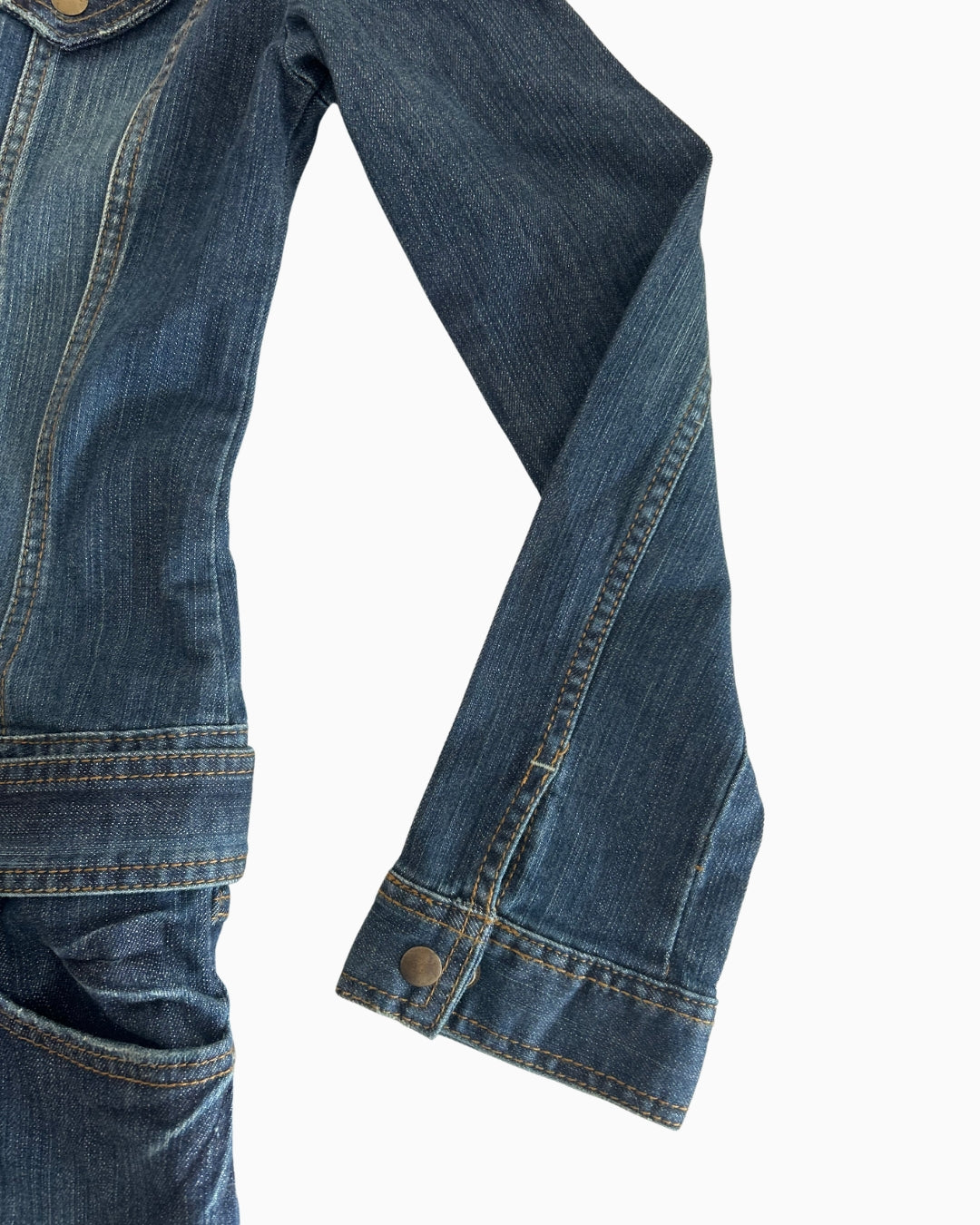 Y2K Denim Belt Dress | L |