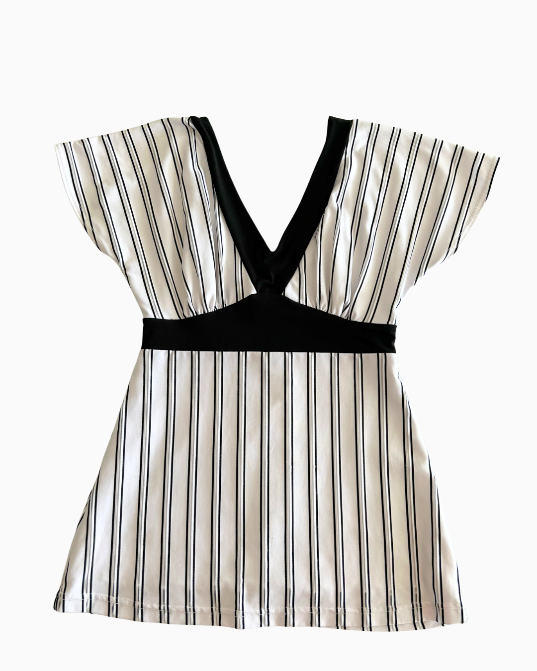 Stripe Vneck Top | S |