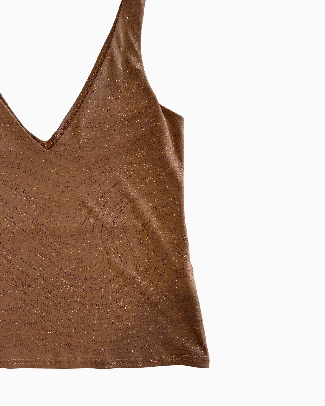 Brown Sparkly Tank | S |