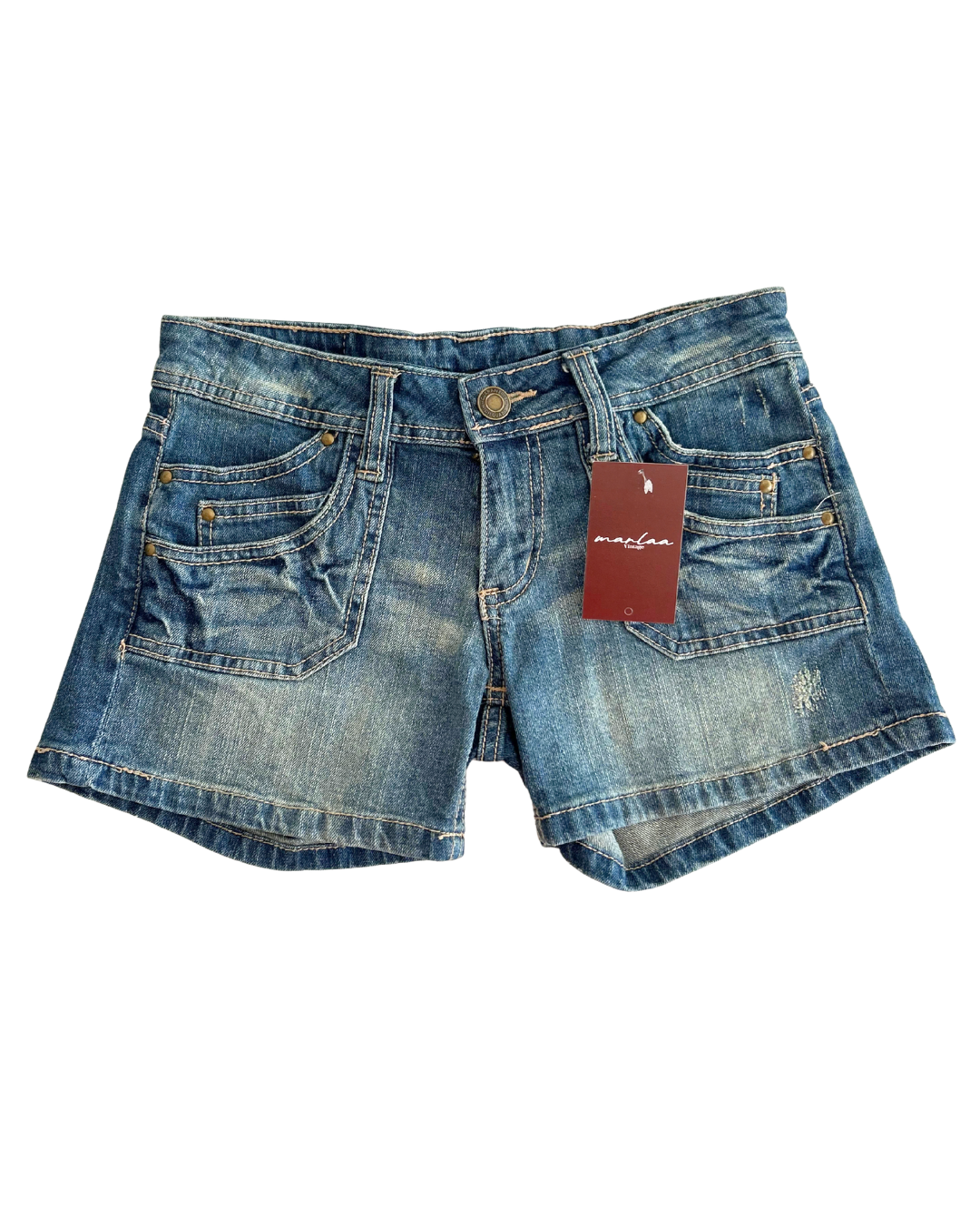 Pity Low - Rise Denim Shorts | Size S |