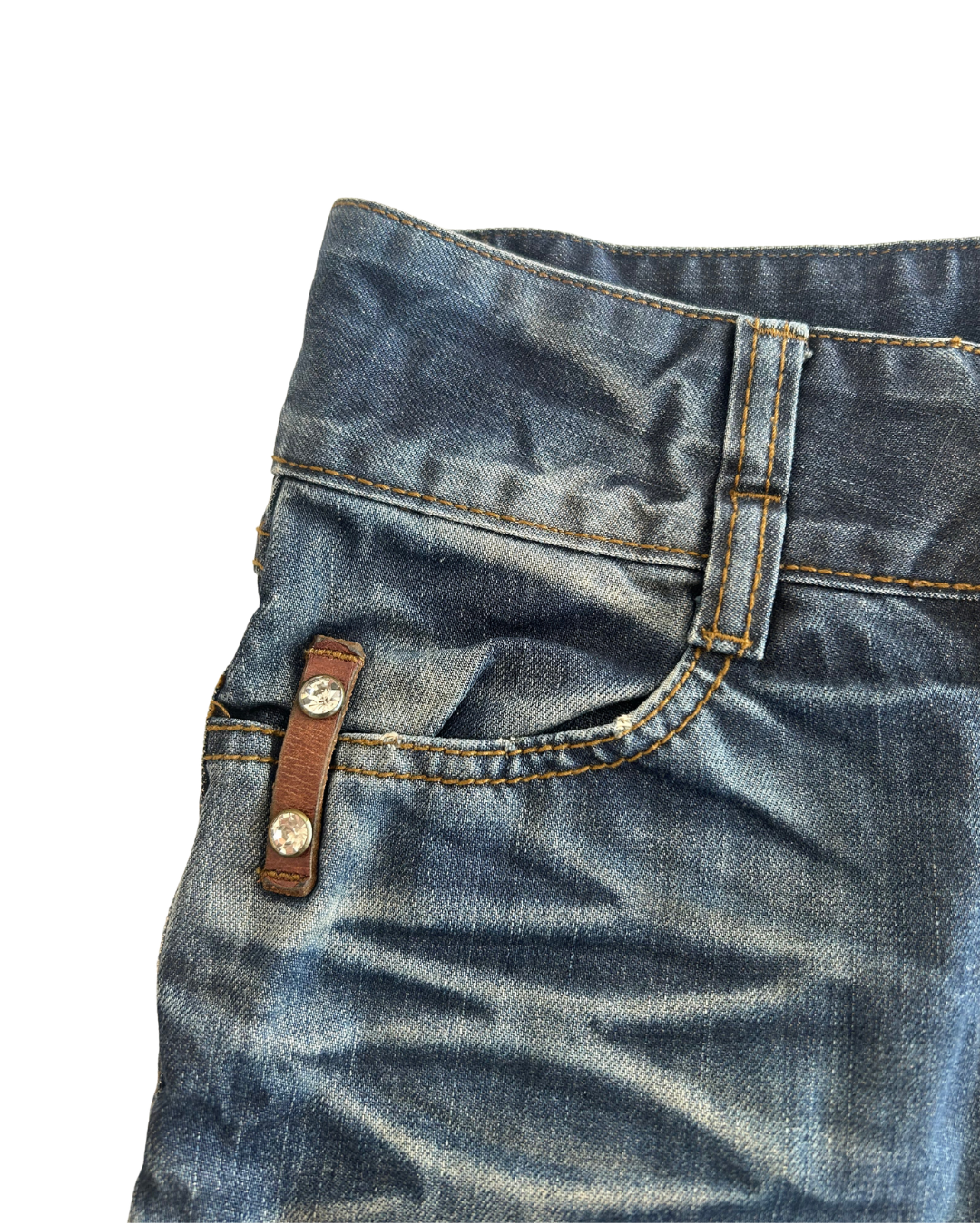 Y2K Stud Denim Skirt | Size S |