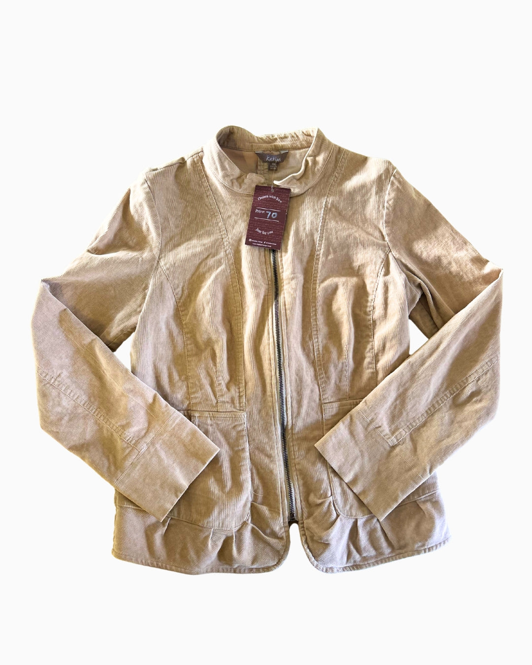 Brown Cord Funnel Jacket | M |