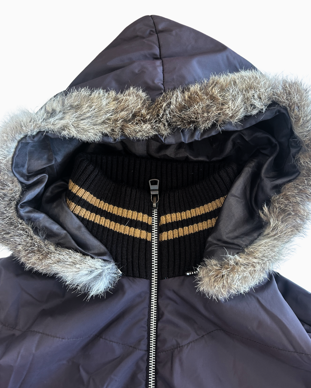 Y2K Grunge Fur Zip-Up Hoodie | S |