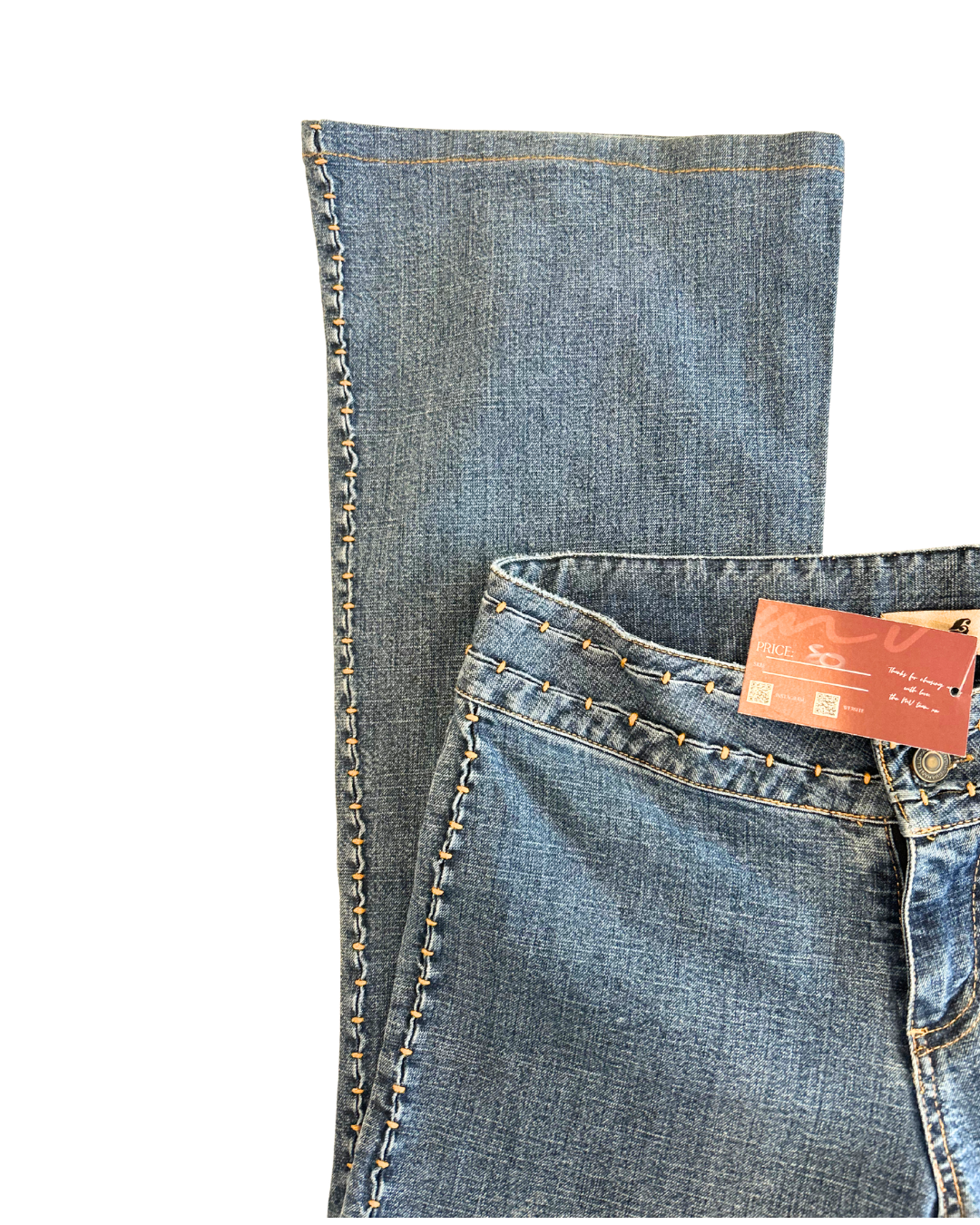 Vintage High-rise Stitch Jeans | XS |