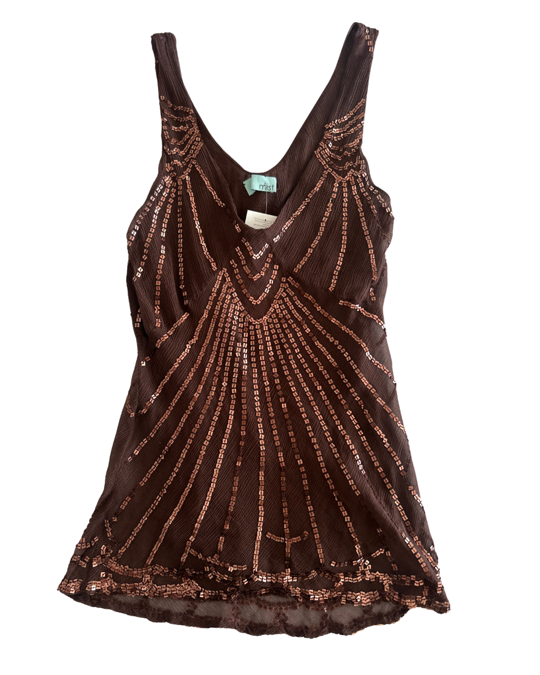 Mist Silk Beaded Cami | Size S |