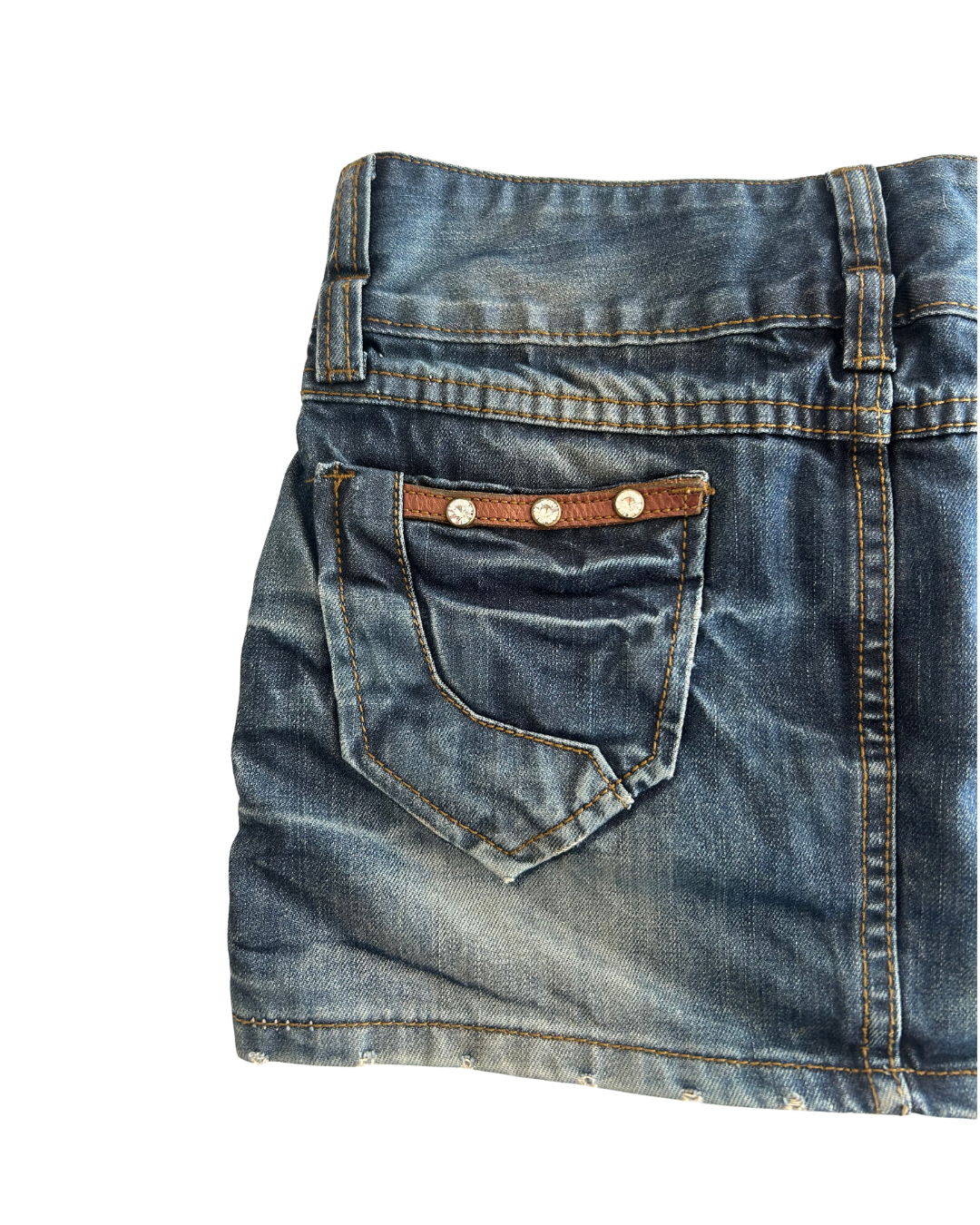Y2K Stud Denim Skirt | Size S |