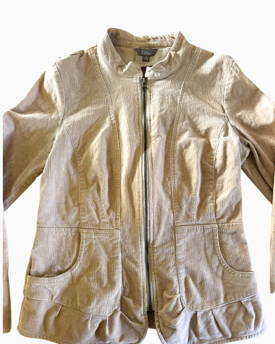 Brown Cord Funnel Jacket | M |