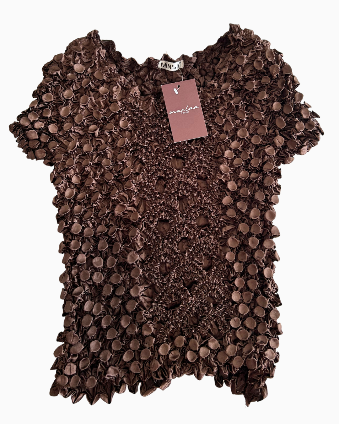 2000's Brown Popcorn Top | One Size |