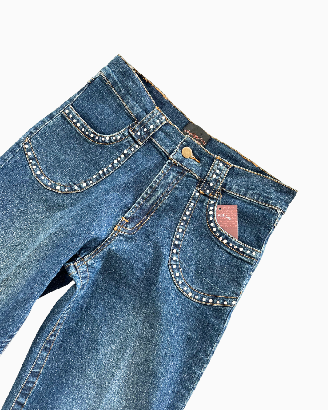 Vintage Studded Chain Reaction Jeans | XS |