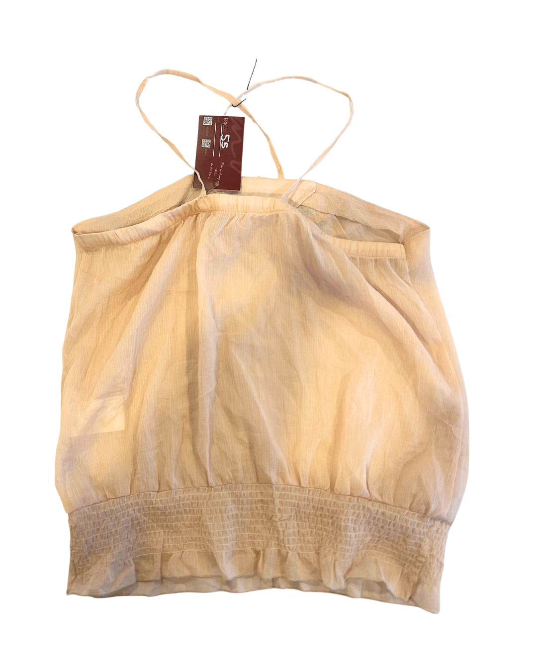 Beaded Halter Sheer Fairy Cami | Size S |
