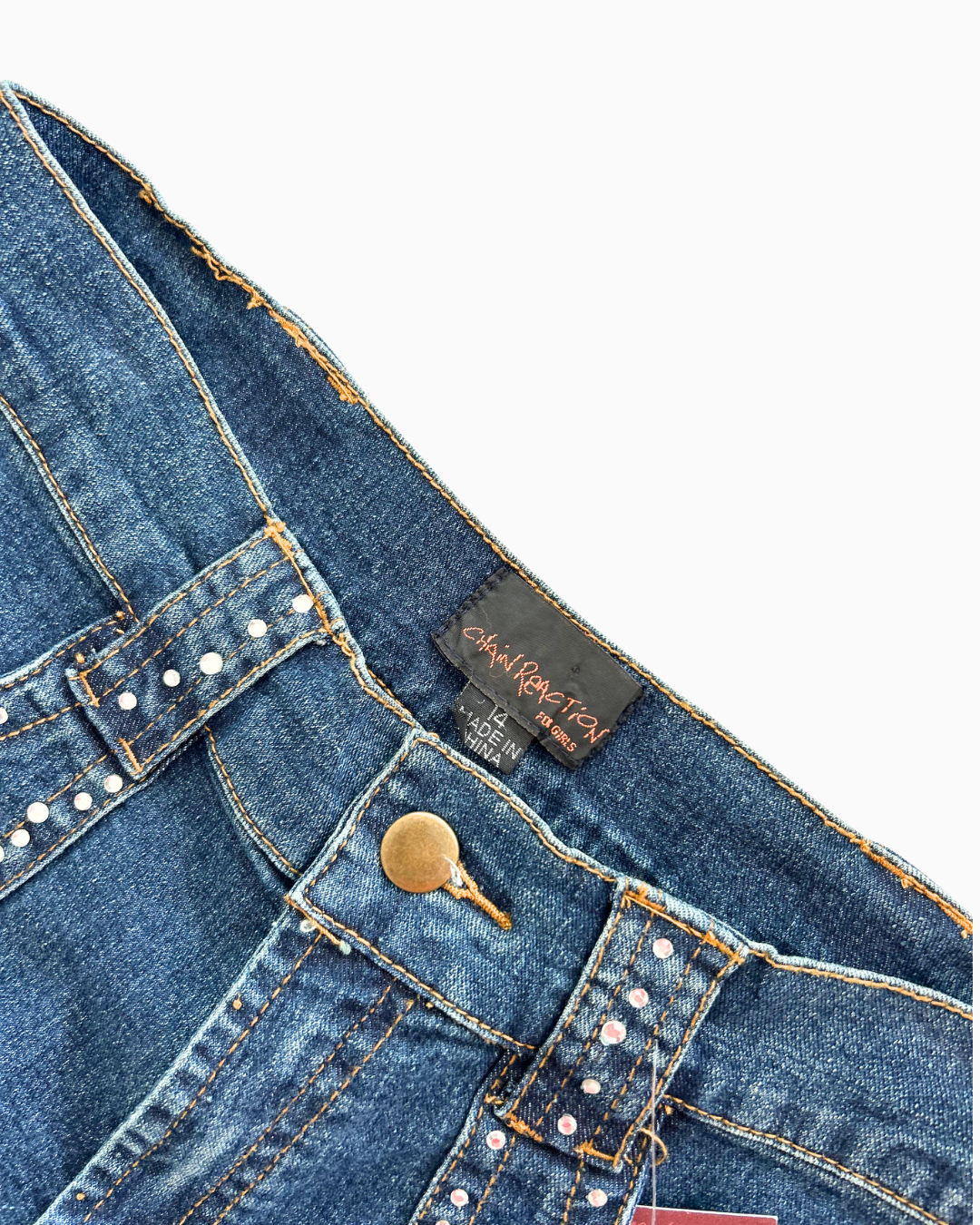 Vintage Studded Chain Reaction Jeans | XS |
