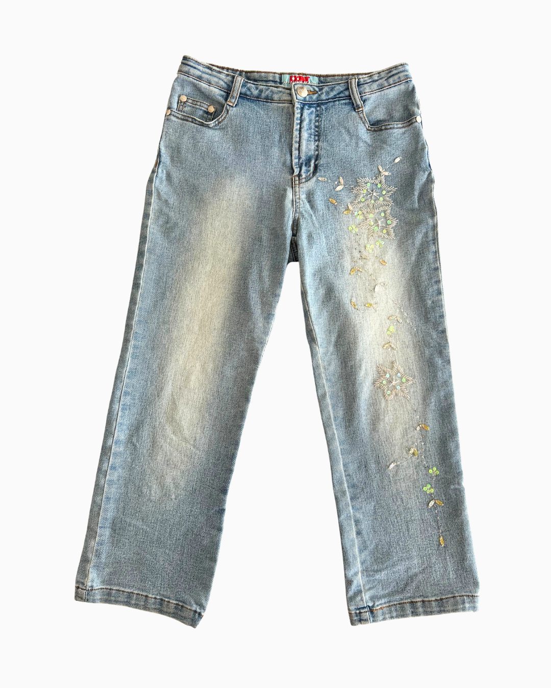 Vintage Beaded Hot Line Jeans | S |
