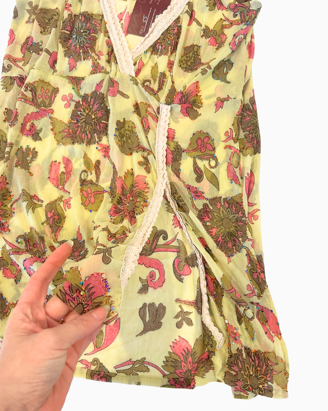Floral Sequin Split Cami | M - L |