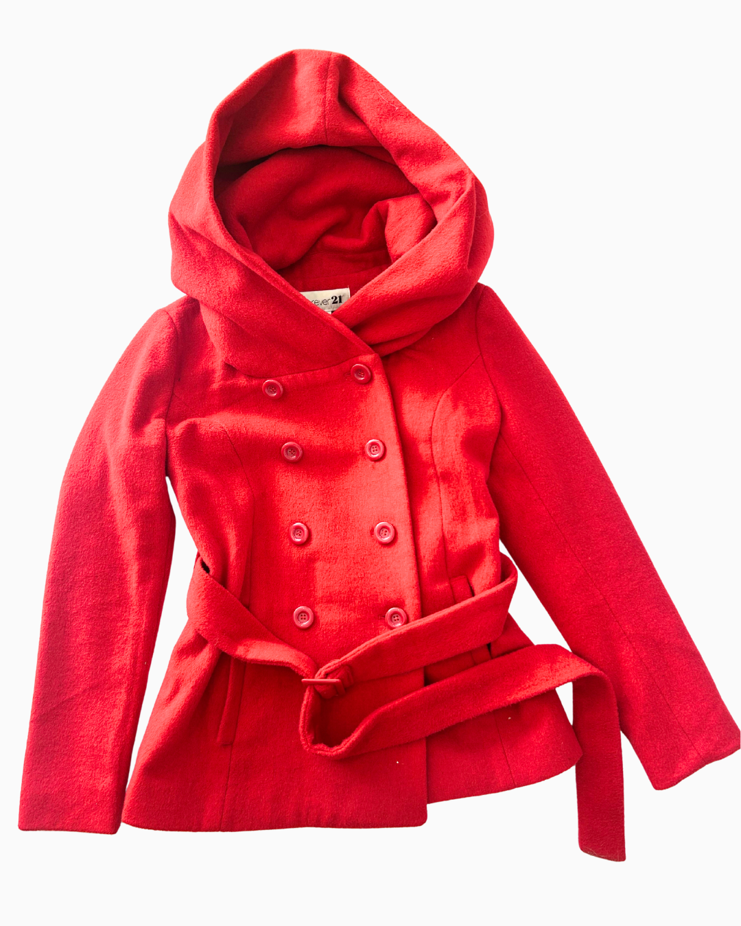 Cute Buckle Belt Cropped Coat | S |