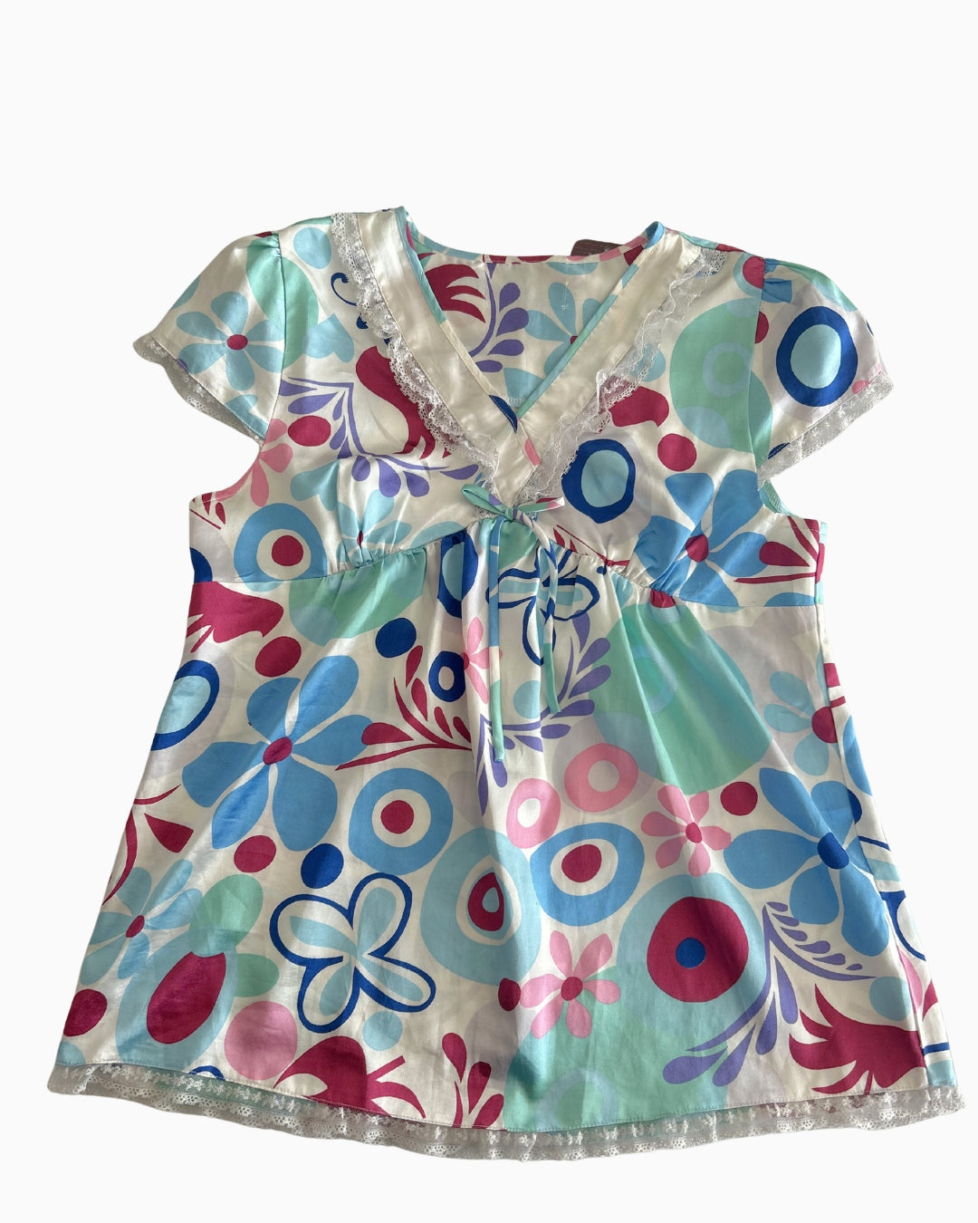 Cottage Core Short Sleeve Top | M |
