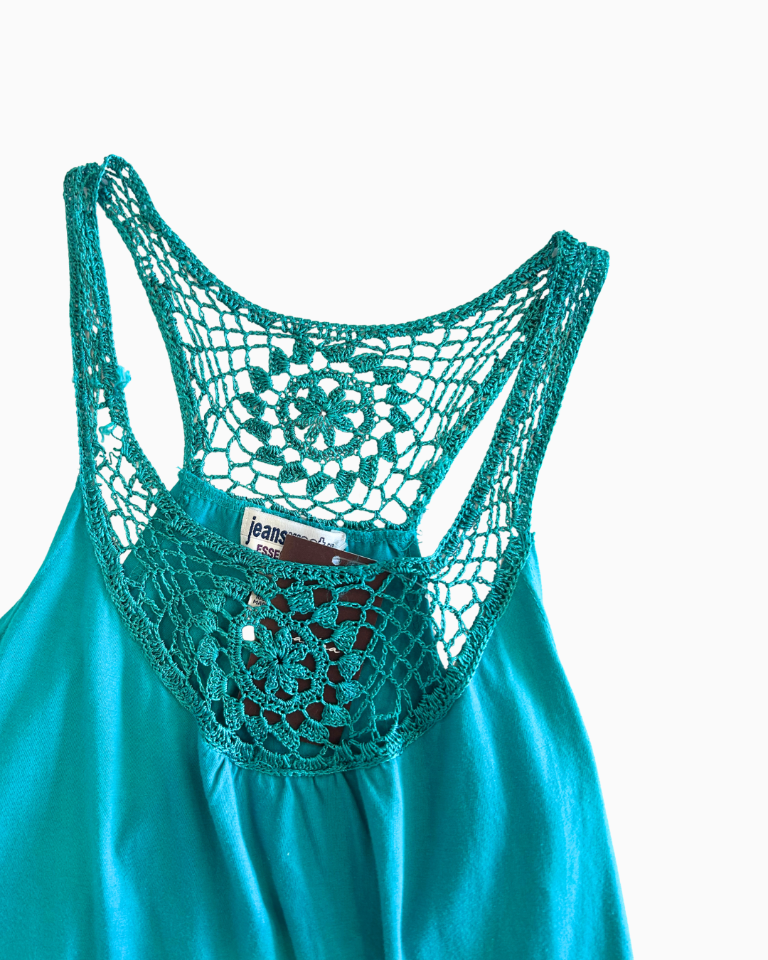 Drop Waist Crochet Tank | M |