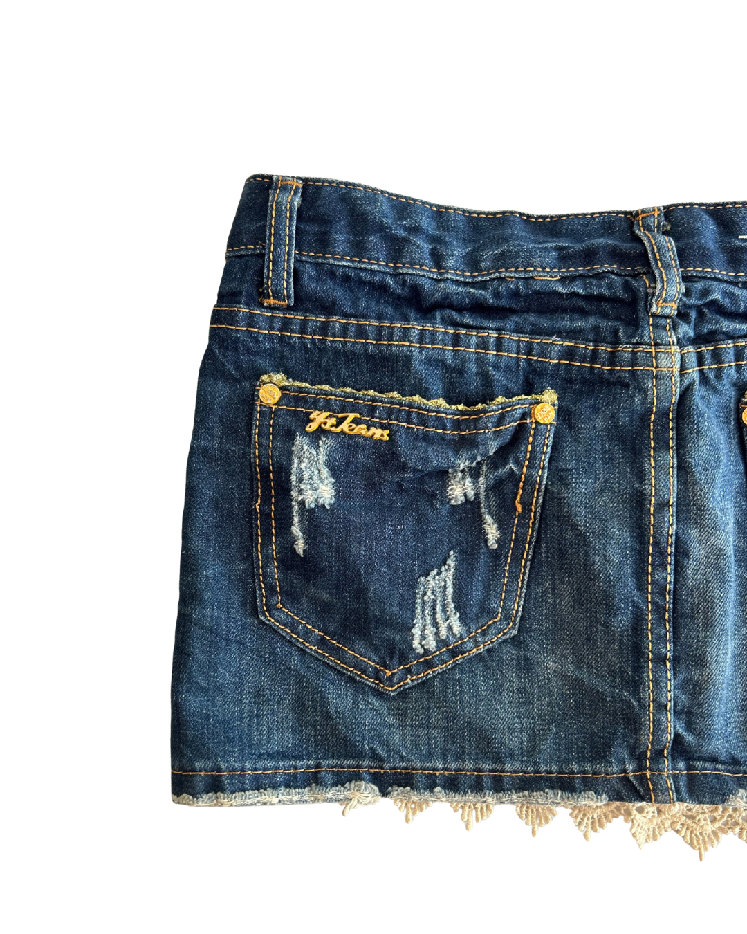 JT Jeans Lace Micro Mini | Size S |