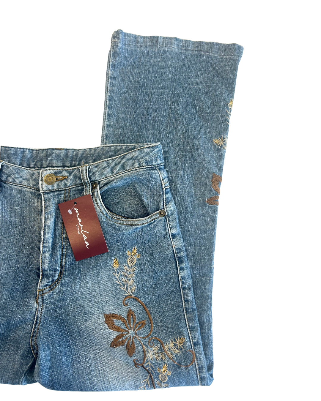 Floral Fairy High Waisted Jeans | M |