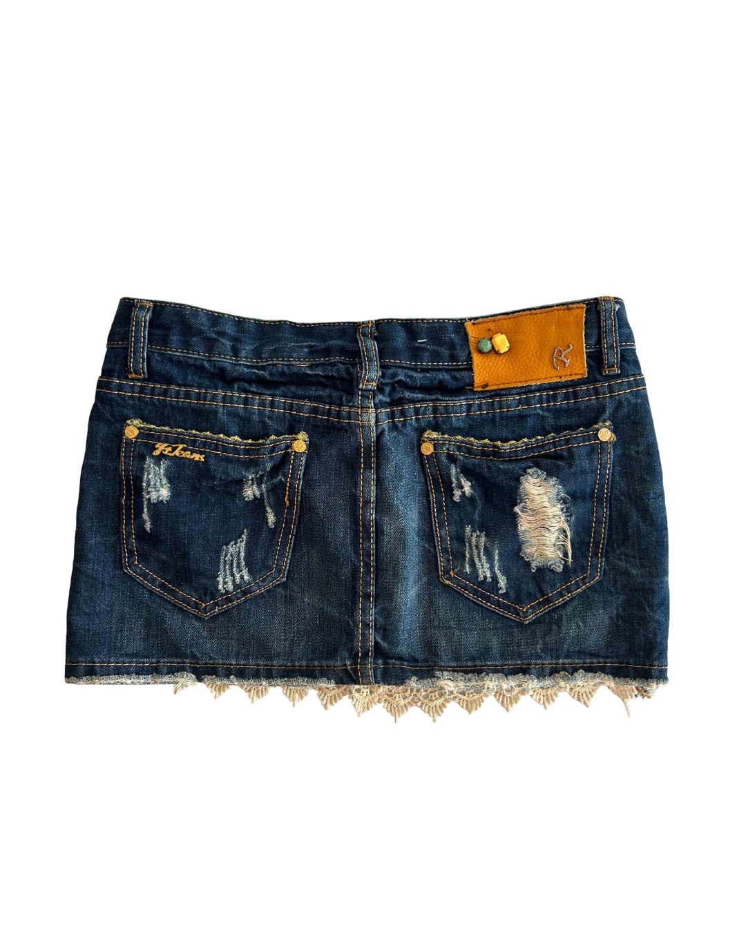 JT Jeans Lace Micro Mini | Size S |