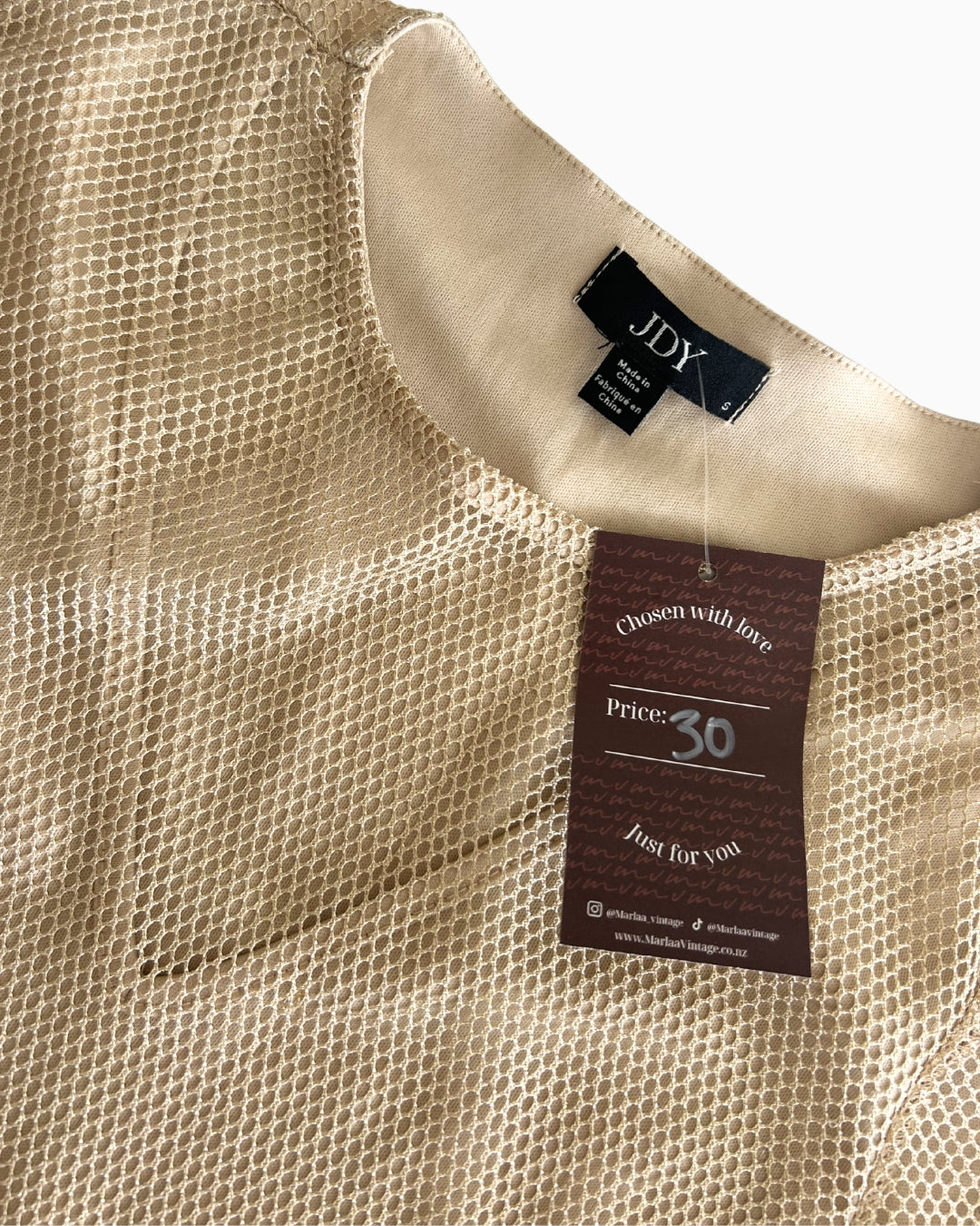 Y2K Mesh Gold Long Sleeve | S |
