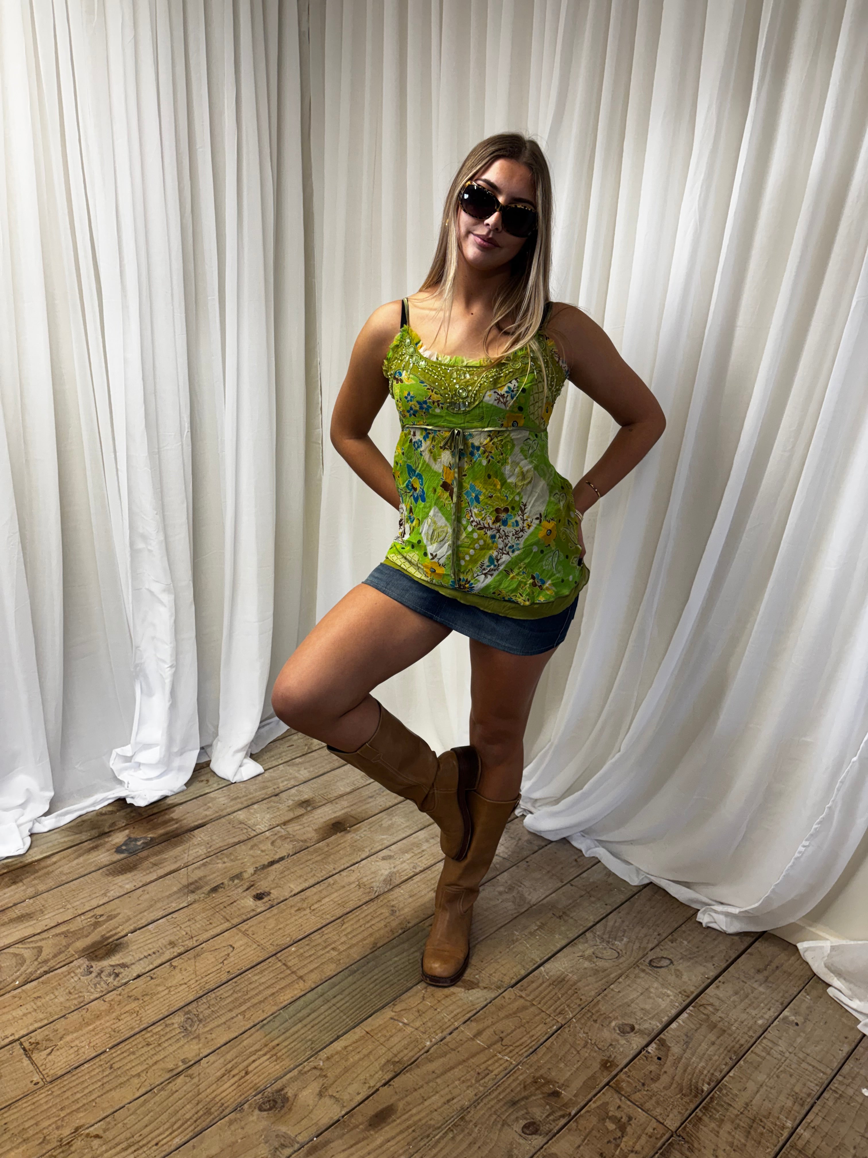 Silky Beaded Fairy Cami | L |
