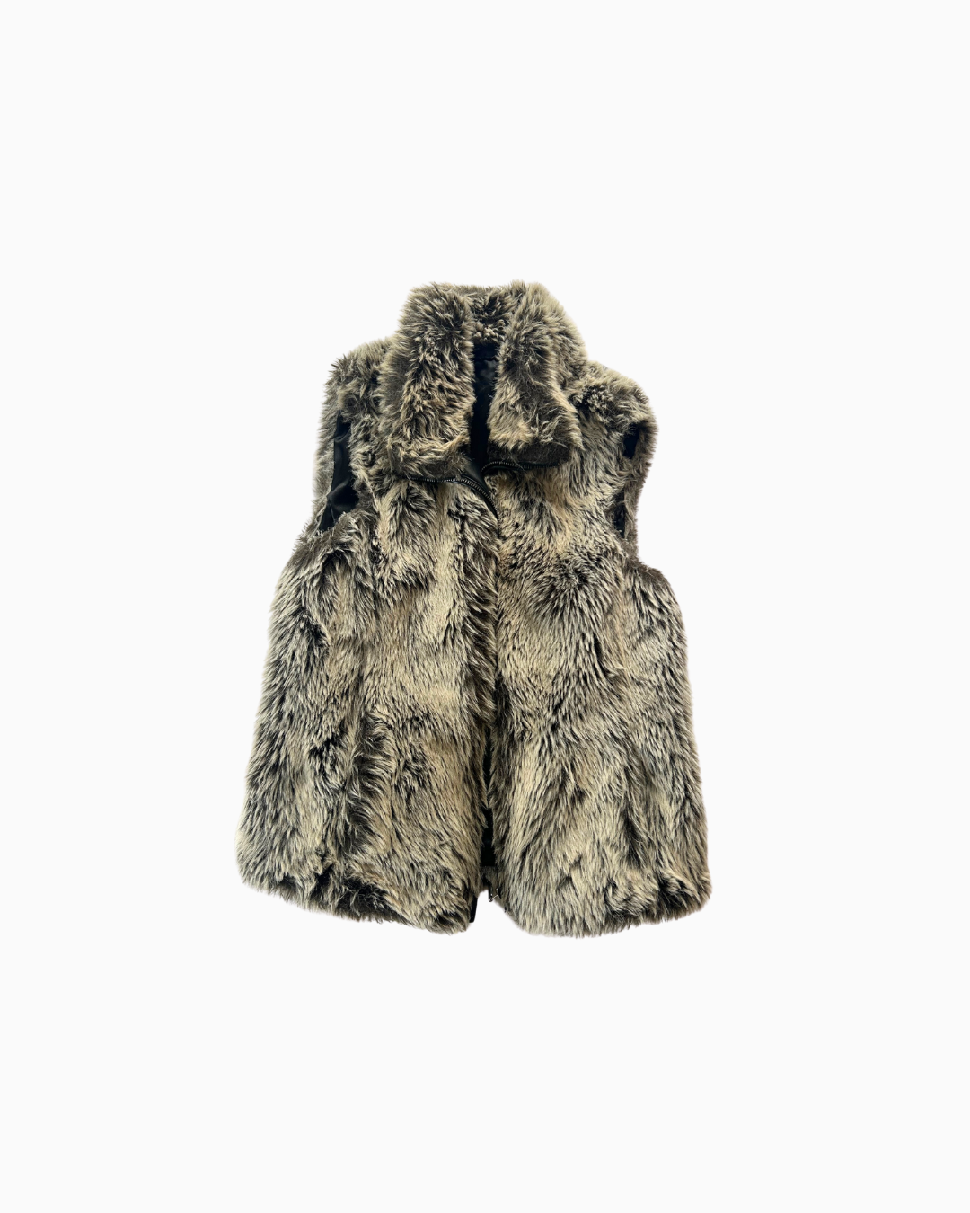 Faux Fur Zip-Up Vest | M | 1.0