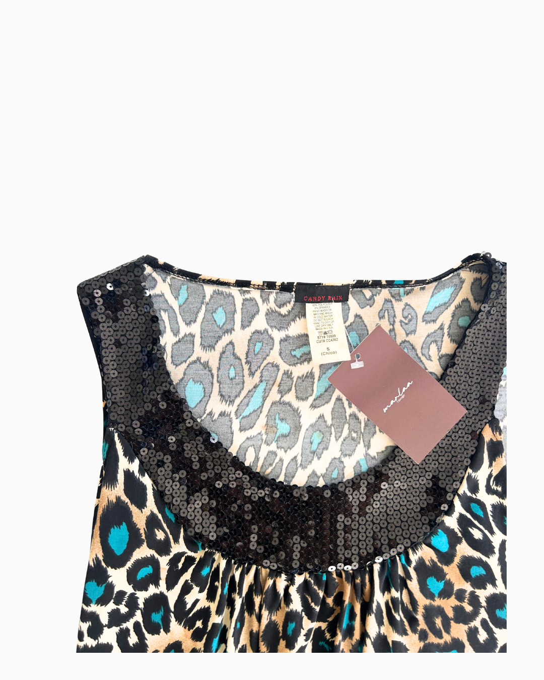 2000's Sequin Drop Waist Tank | S |