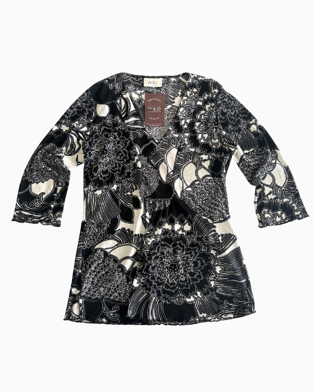 Floral Quarter Sleeve Top | 8 |