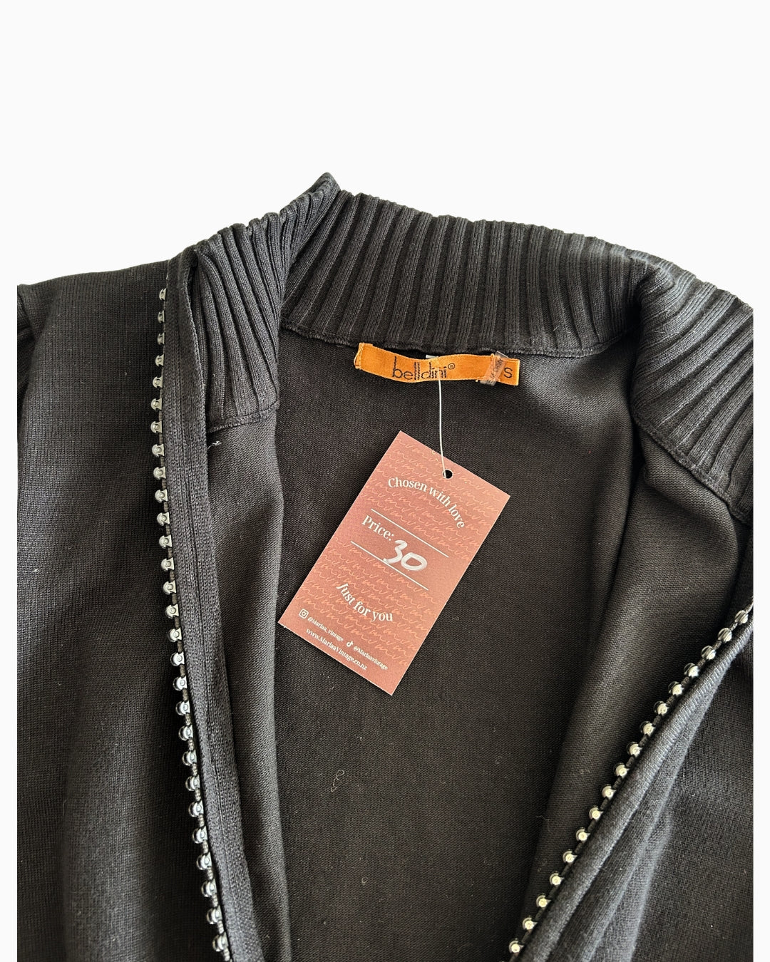 Studded Zip Up Vest | S |