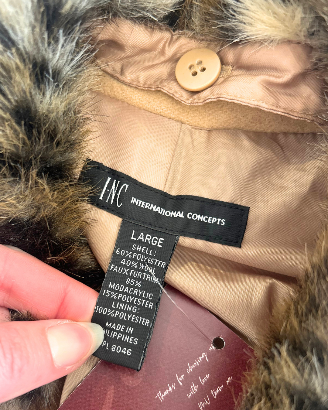 Vintage Wool Leopard Coat | L |