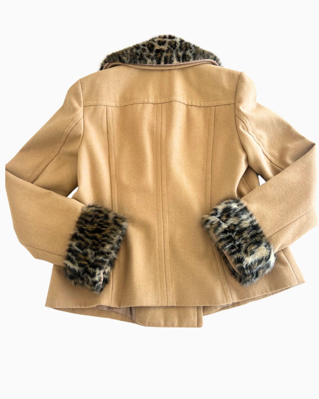 Vintage Wool Leopard Coat | L |