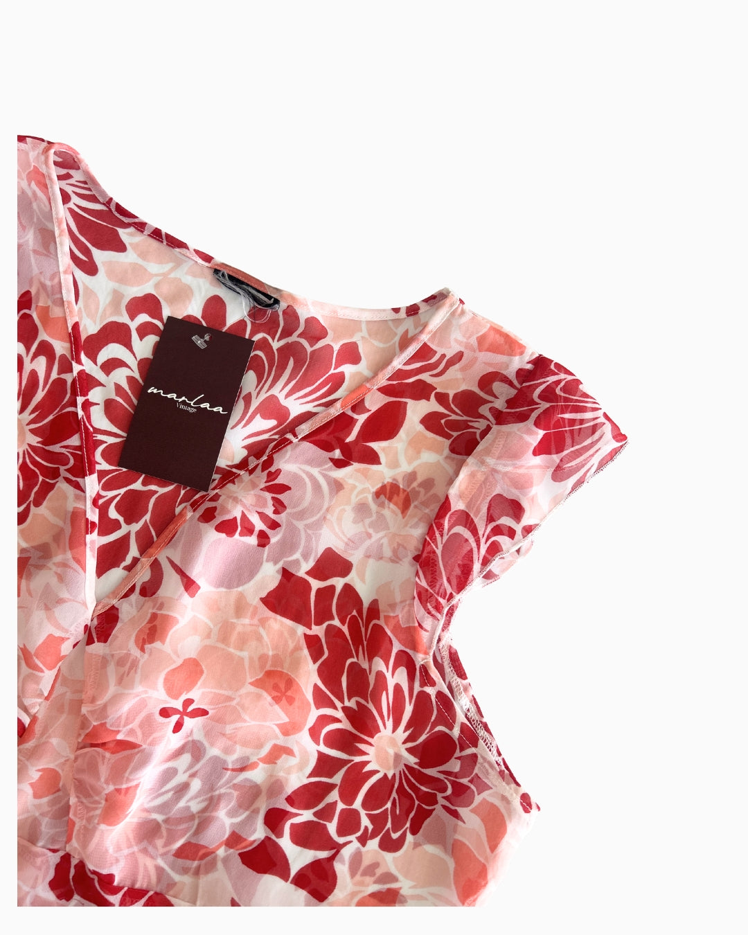 Floral V-Neck Top | M |