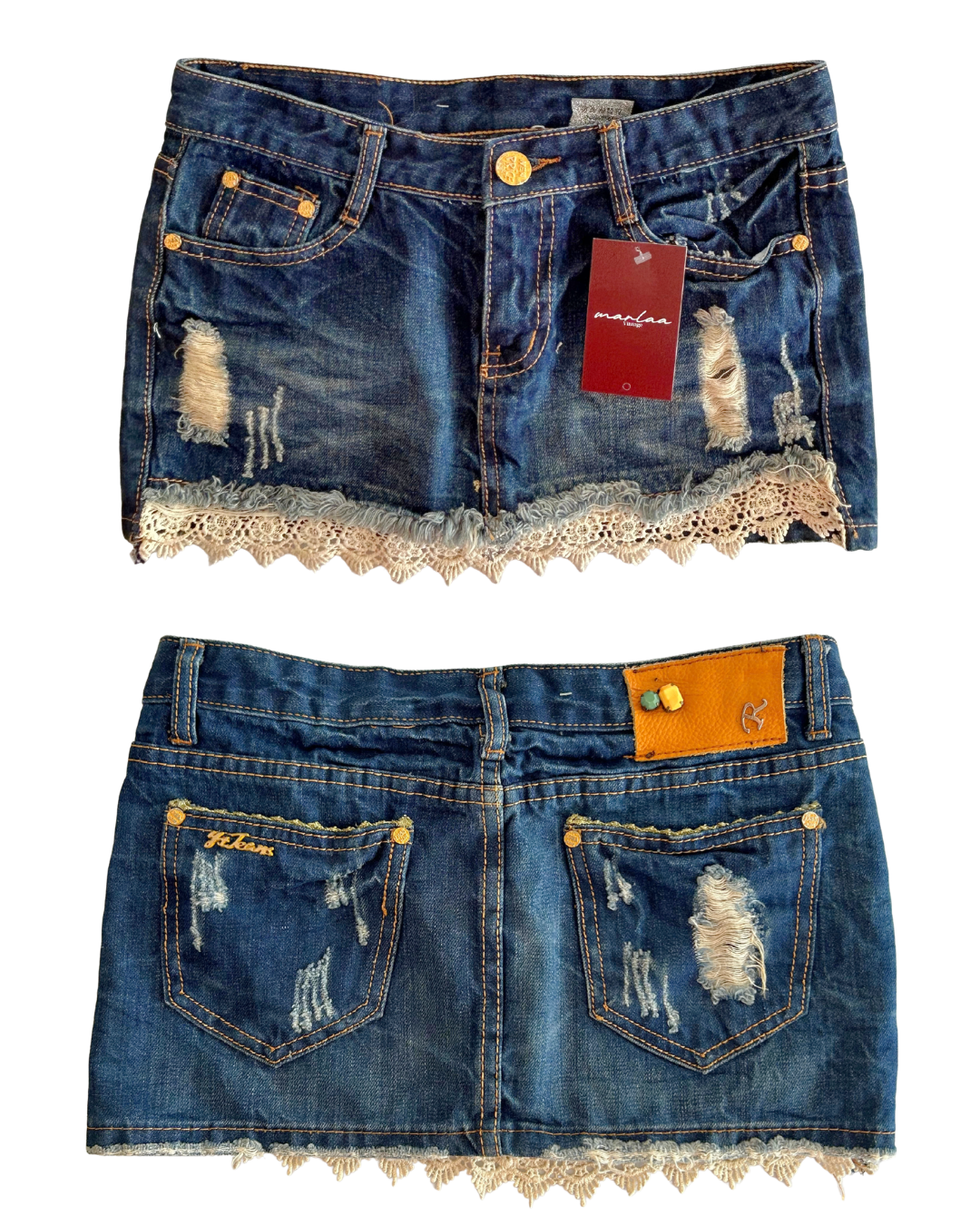 JT Jeans Lace Micro Mini | Size S |