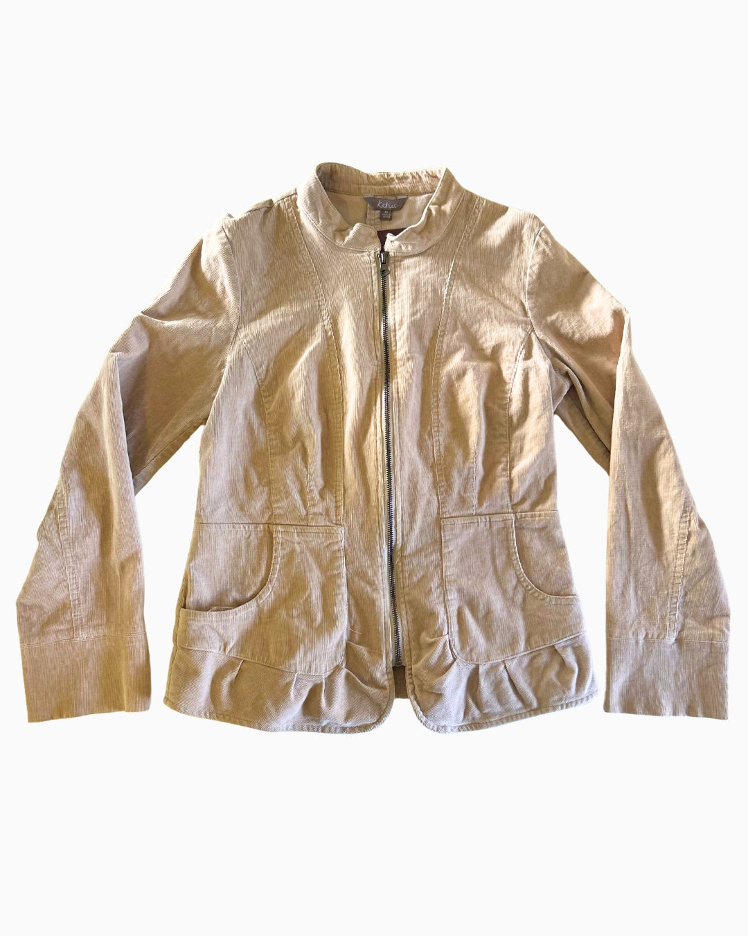 Brown Cord Funnel Jacket | M |