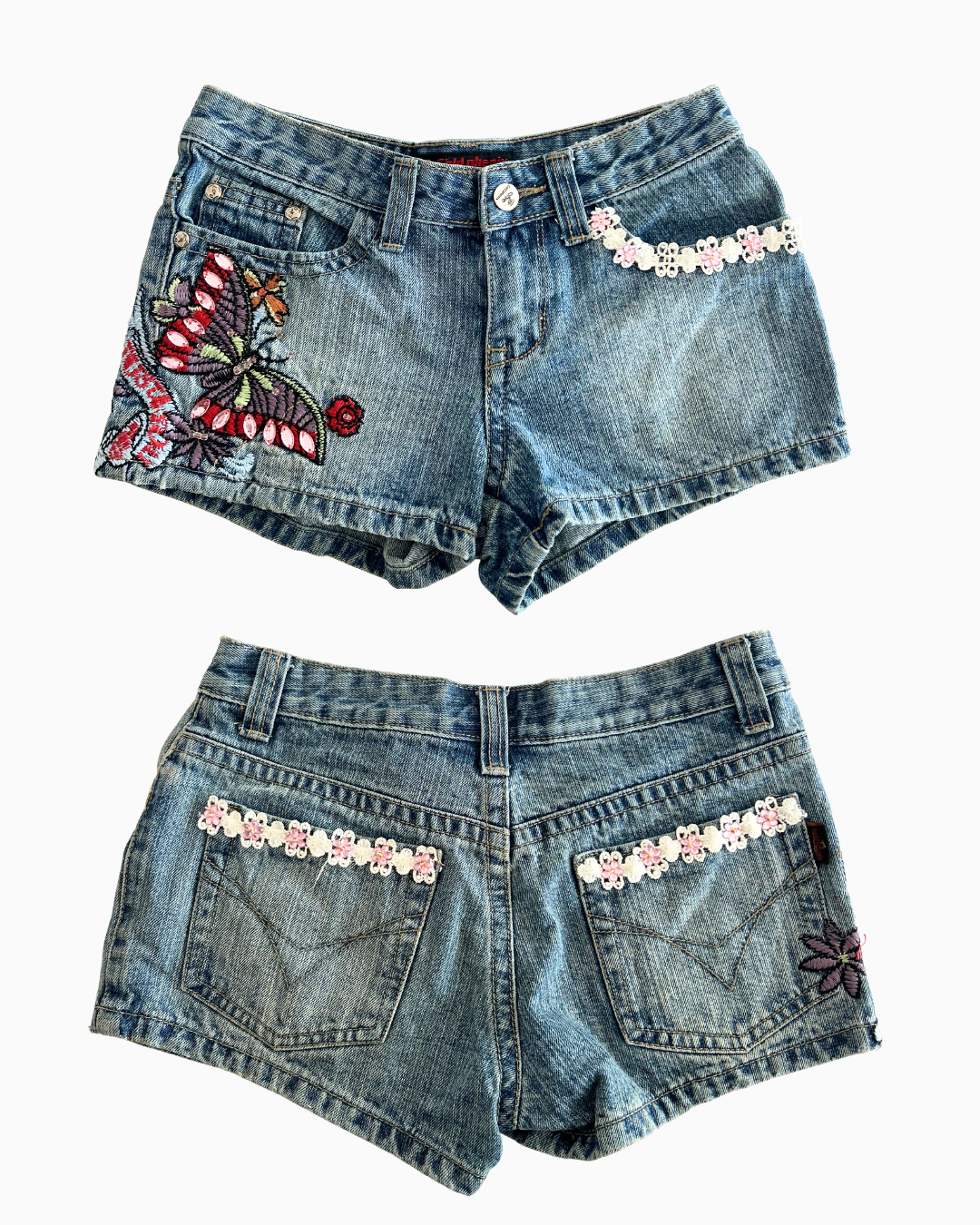 Y2K Gold Phenix Mico Shorts | XS |